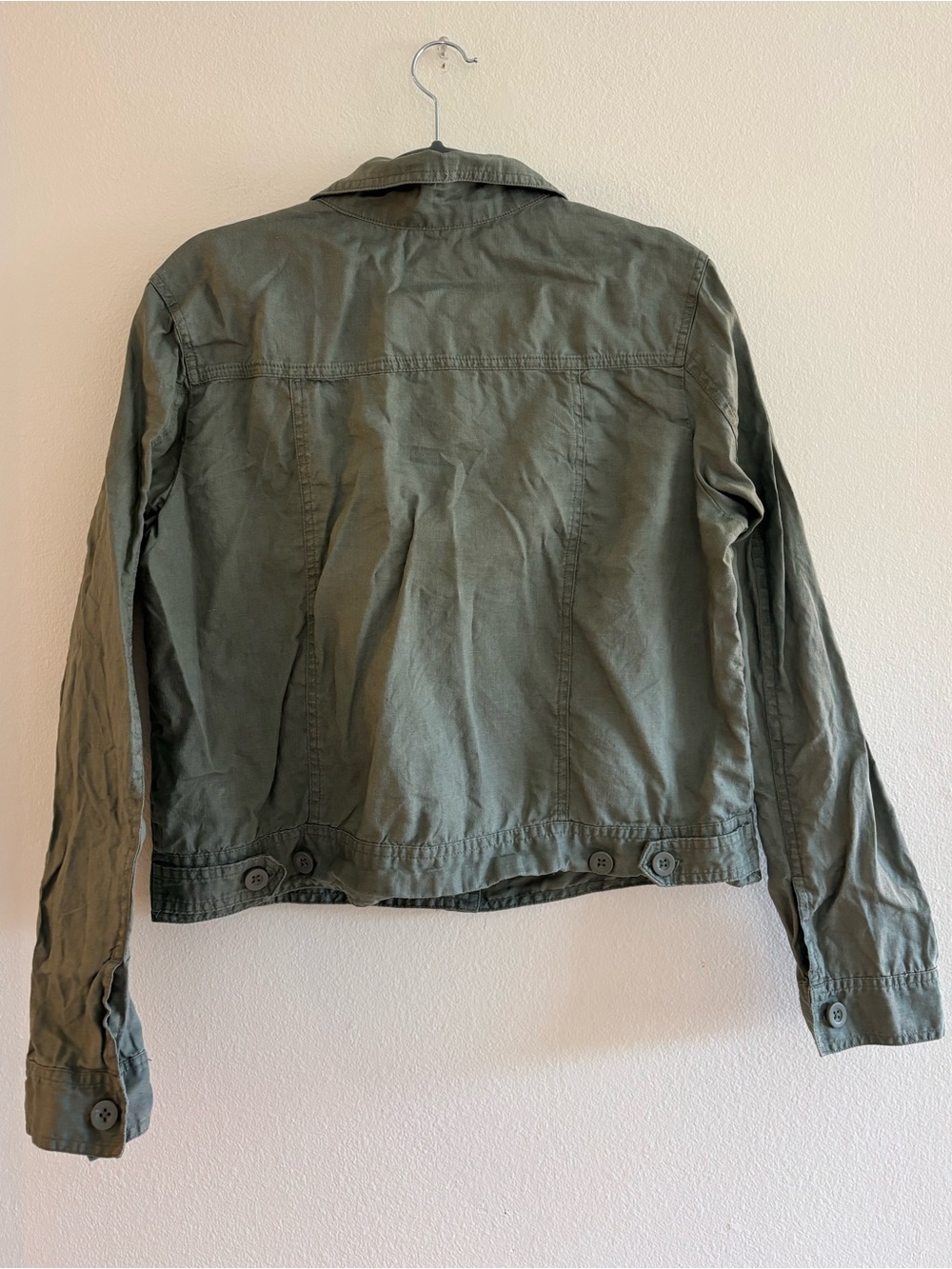 Quince Green Linen Lightweight Jacket Large - Picture 4 of 7